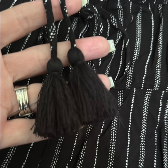 Maurices High Waist Black and White Pinstripe Shorts - Picture 2 of 9